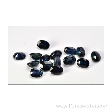 Oval Shape Natural Chinese Black Sapphire Gemstone